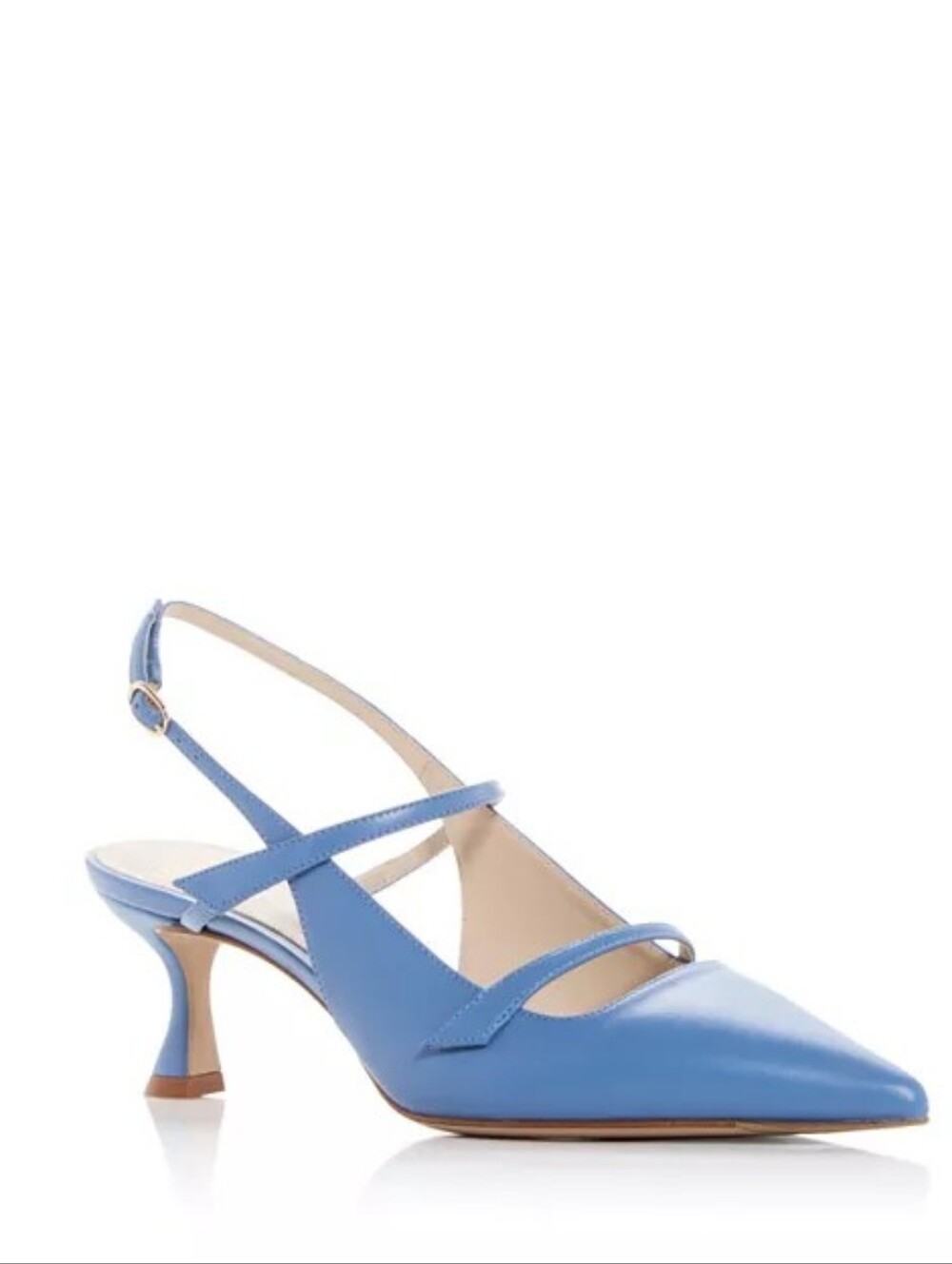 Alexandre Birman Cobalt Leather Slingback Pumps